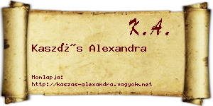 Kaszás Alexandra névjegykártya