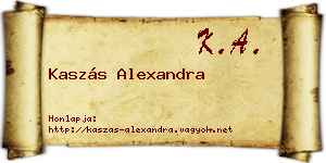Kaszás Alexandra névjegykártya